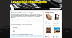 Desktop Screenshot of bestacousticguitarstringsguide.com