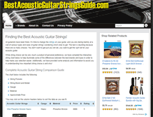 Tablet Screenshot of bestacousticguitarstringsguide.com